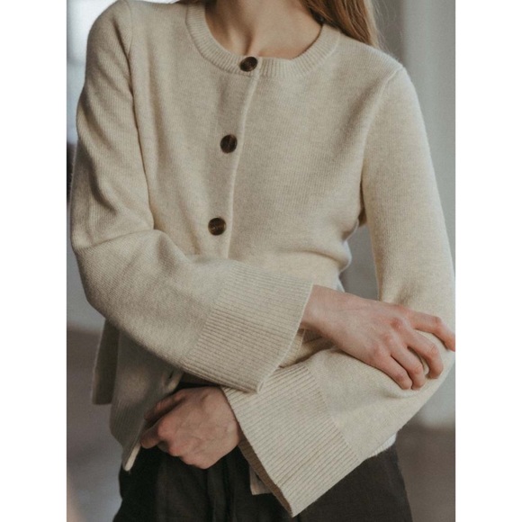 Mod Ref Sweaters - Mod Ref The Tyler Cardigan in Cream